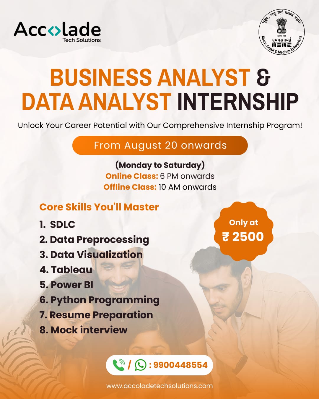Live Internship Poster